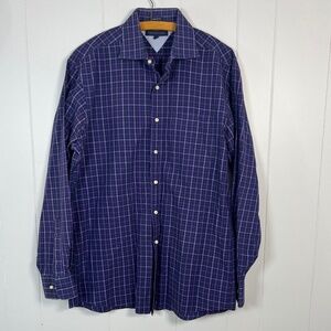 Tommy Hilfiger Long Sleeve Preppy Button Up Dress Shirt sz 15.5, 34-35 M